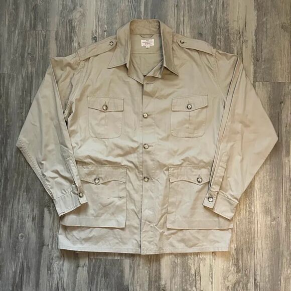 Vintage 60s Abercrombie & Fitch Safari Jacket Size 48L